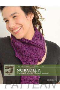 Juniper Moon Farm Findley DK 'Nobadeer' Crescent Scarf/Shawl PATTERN ONLY