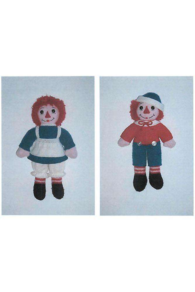 Knit and Felt Raggedy Ann and Andy Pattern-Patterns-The Knitting Needle-Alpaca Direct