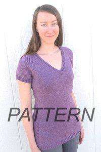 Knitting Pure and Simple Top Down V Neck Pullover PATTERN ONLY-Patterns-Knitting Pure and Simple-Alpaca Direct
