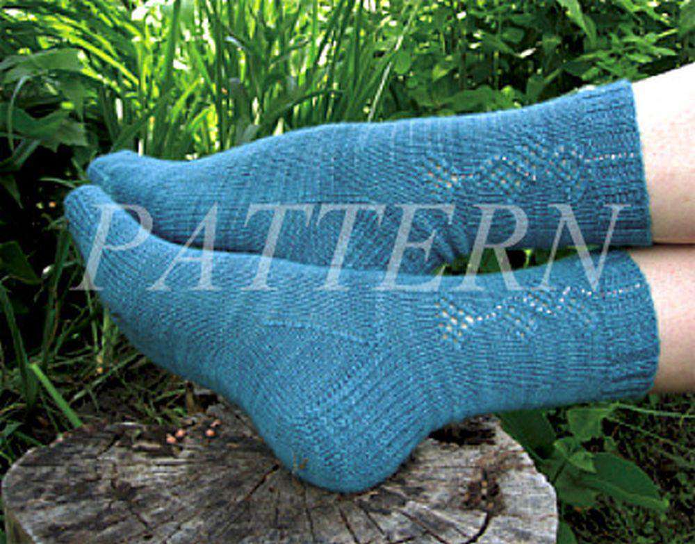 Kristmen&#39;s Design Studio Water Lily Socks Pattern-Patterns-Kristmen&#39;s Design Studio-Alpaca Direct