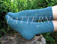 Kristmen&#39;s Design Studio Water Lily Socks Pattern-Patterns-Kristmen&#39;s Design Studio-Alpaca Direct
