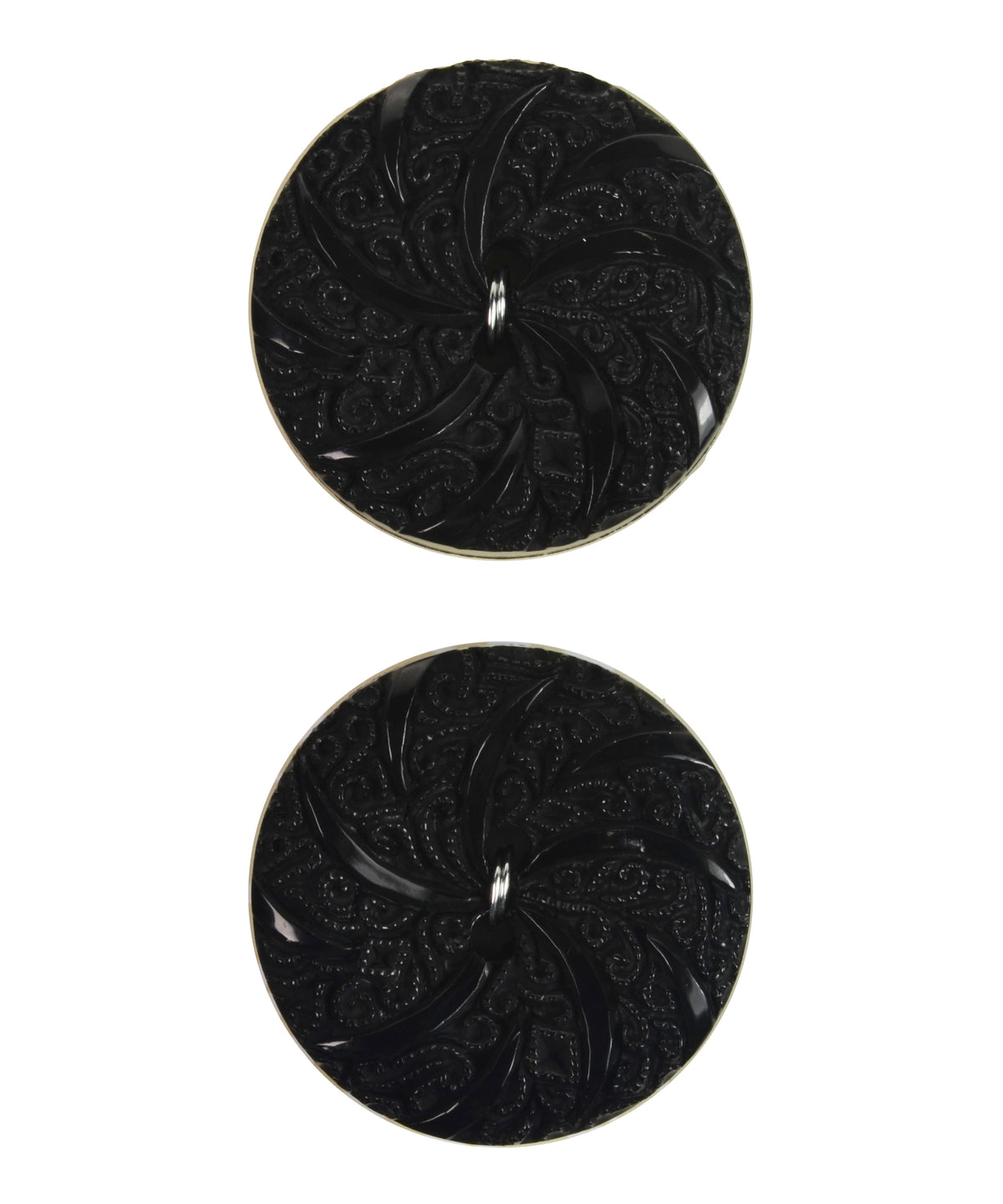 La Mode Black 1 in (25MM) Buttons-Notions-Alpaca Direct-Alpaca Direct