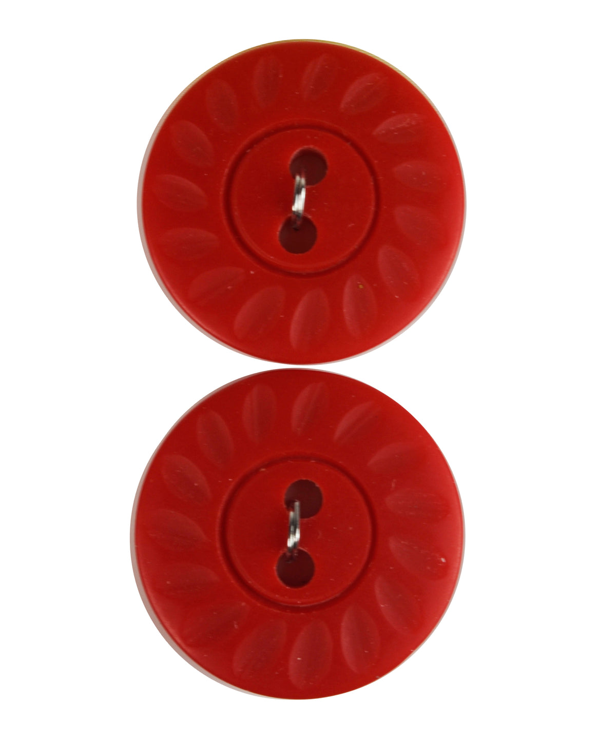 La Mode Red 1 in (25MM) Buttons 2 peice, 2 hole Spectrum Warm #43228A-Notions-Alpaca Direct-Alpaca Direct