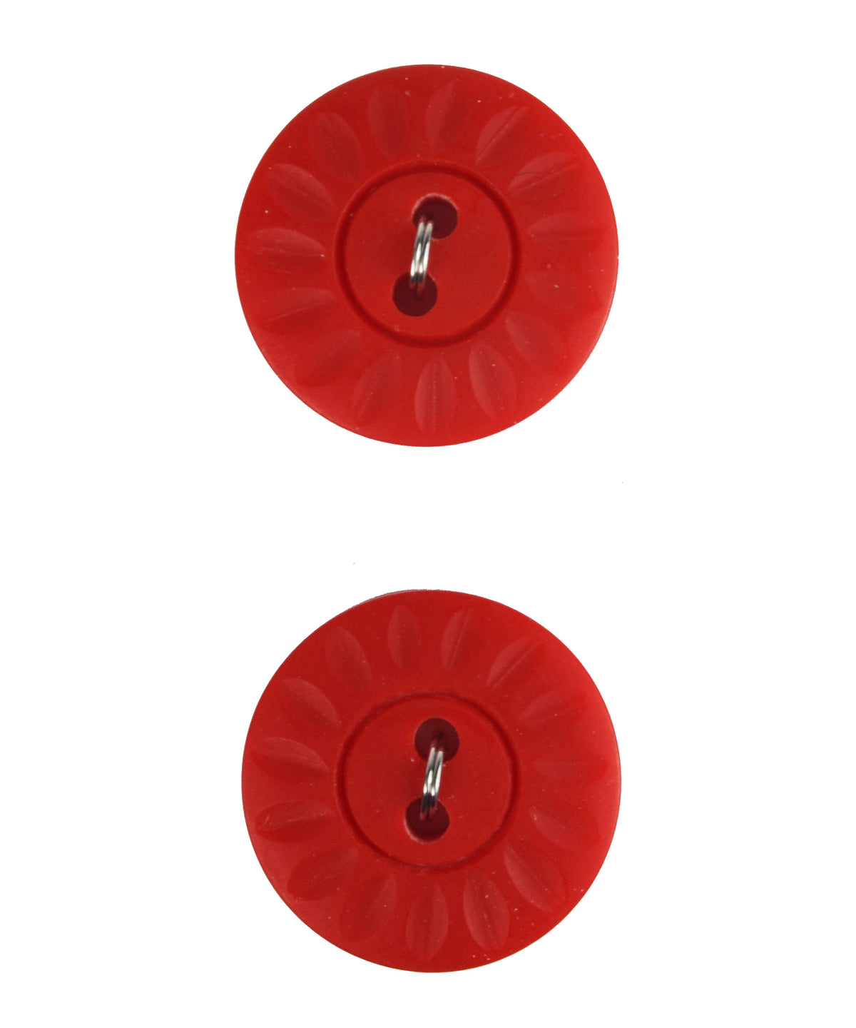 La Mode Red 3/4 in (19MM) Buttons 2 piece, 2 hole #3737-Notions-Alpaca Direct-Alpaca Direct