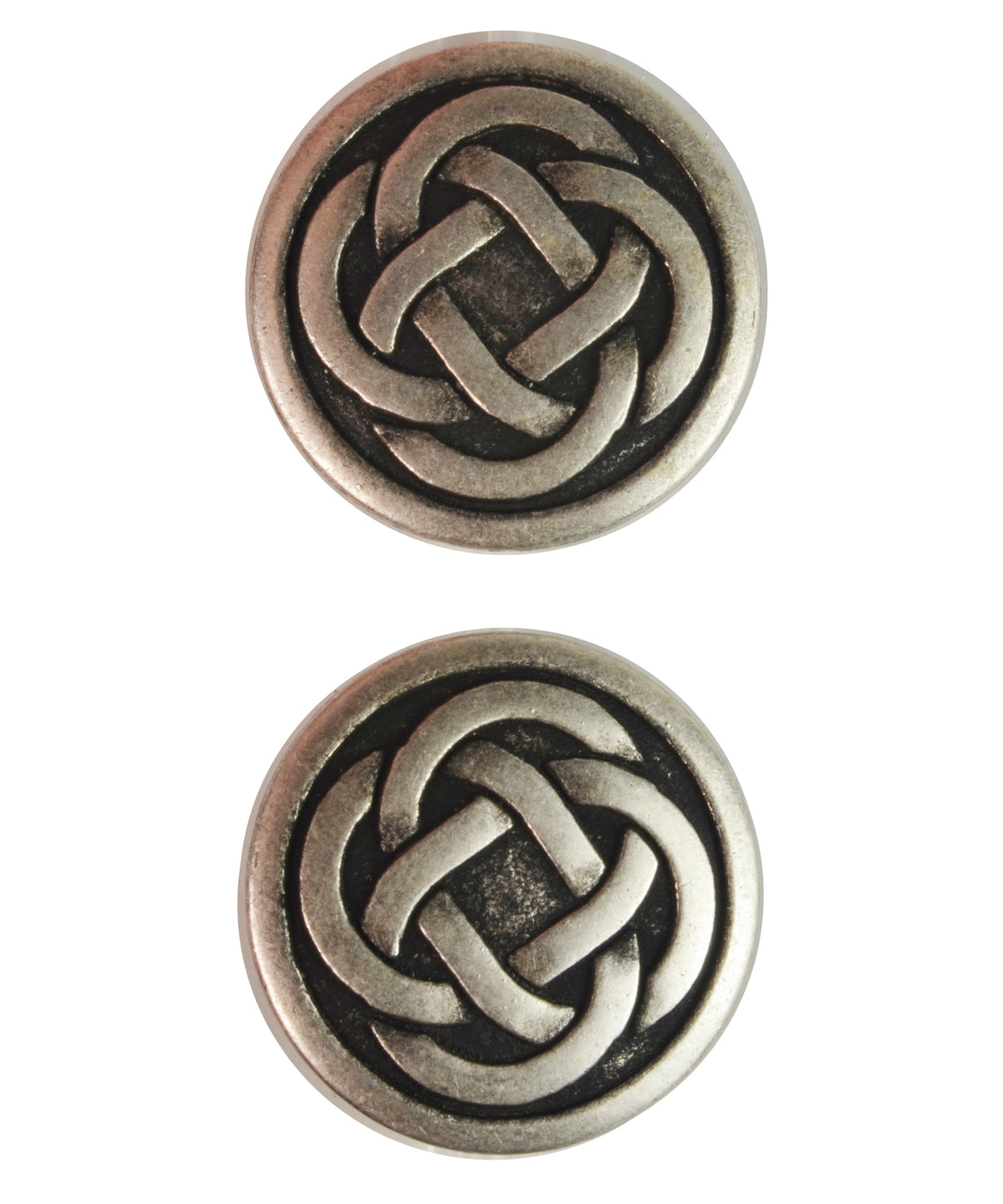 La Mode Silver Celtic Knot 7/8&quot; (22MM) Buttons 2 piece, shank, #24815-Notions-Alpaca Direct-Alpaca Direct