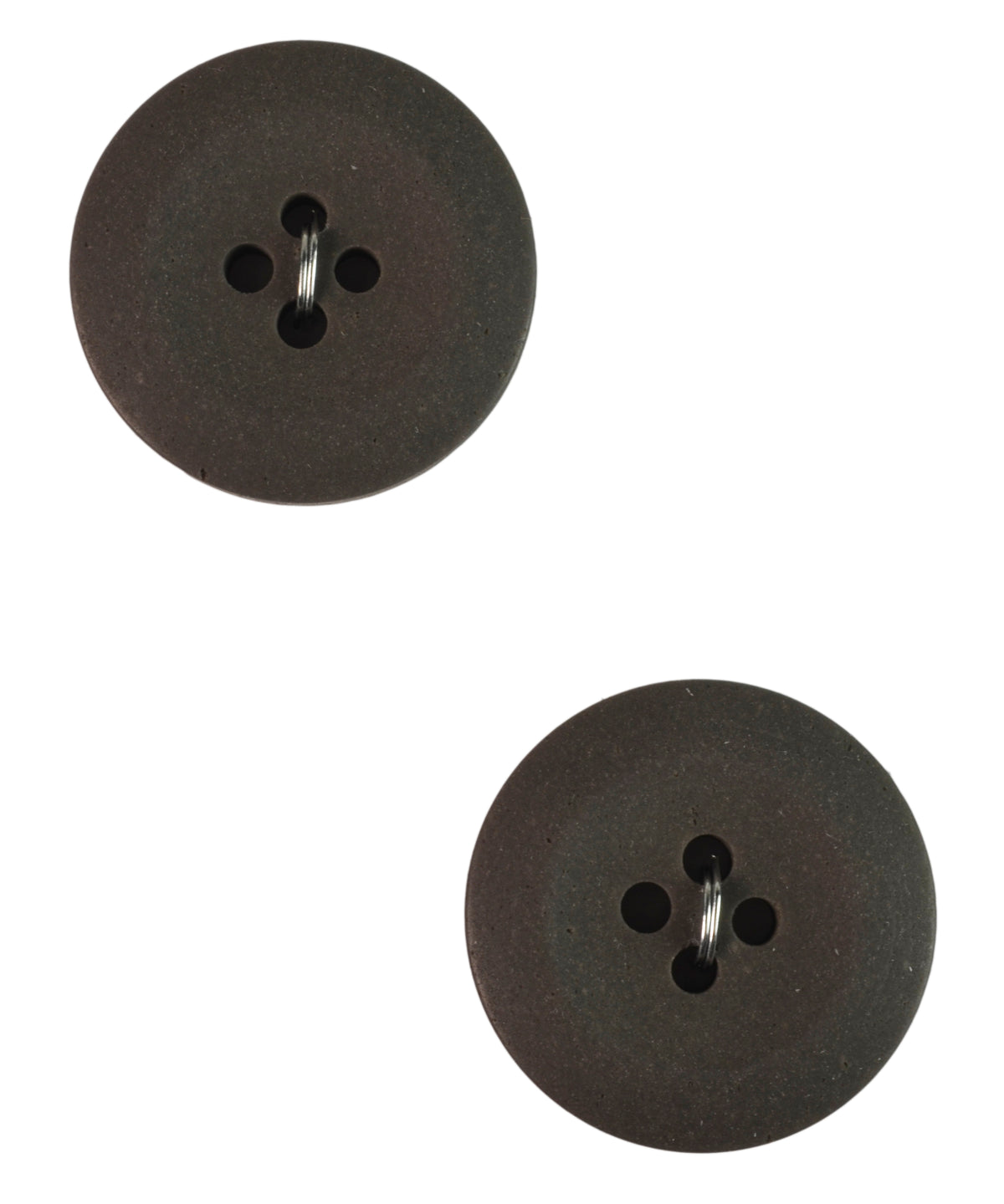 La Petite Flat Grey 7/8 in (22MM) Buttons 2 piece, 4 hole #673-Notions-Alpaca Direct-Alpaca Direct