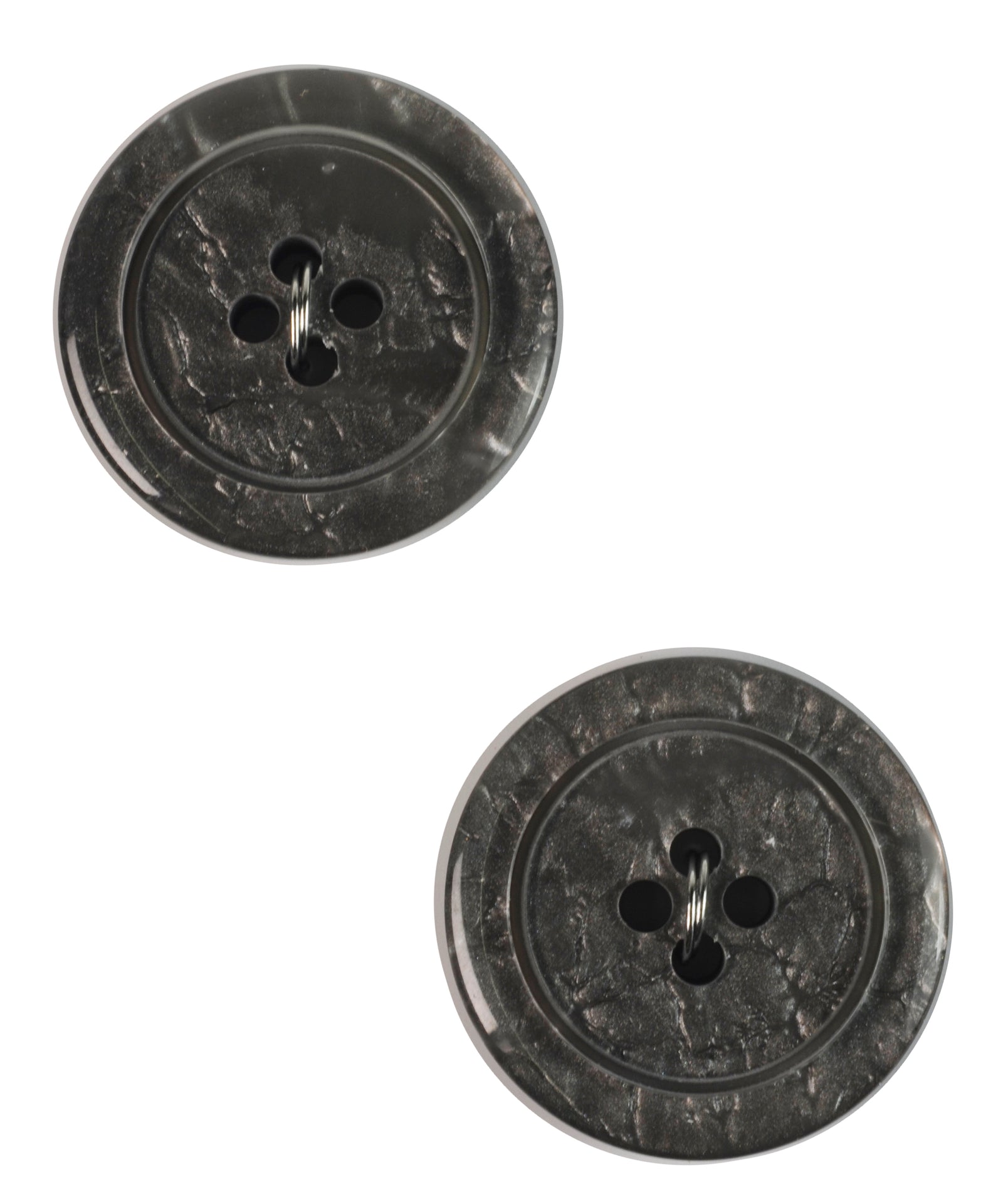 La Petite Shiny Light Grey 7/8 in (22MM) Buttons 2 piece, 4 hole  #666