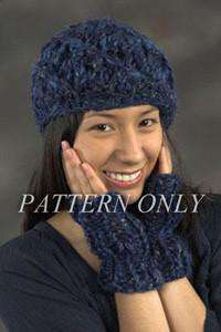 Malizia from Adriafil Diagonal Lace Hat and Mitts *Pattern*