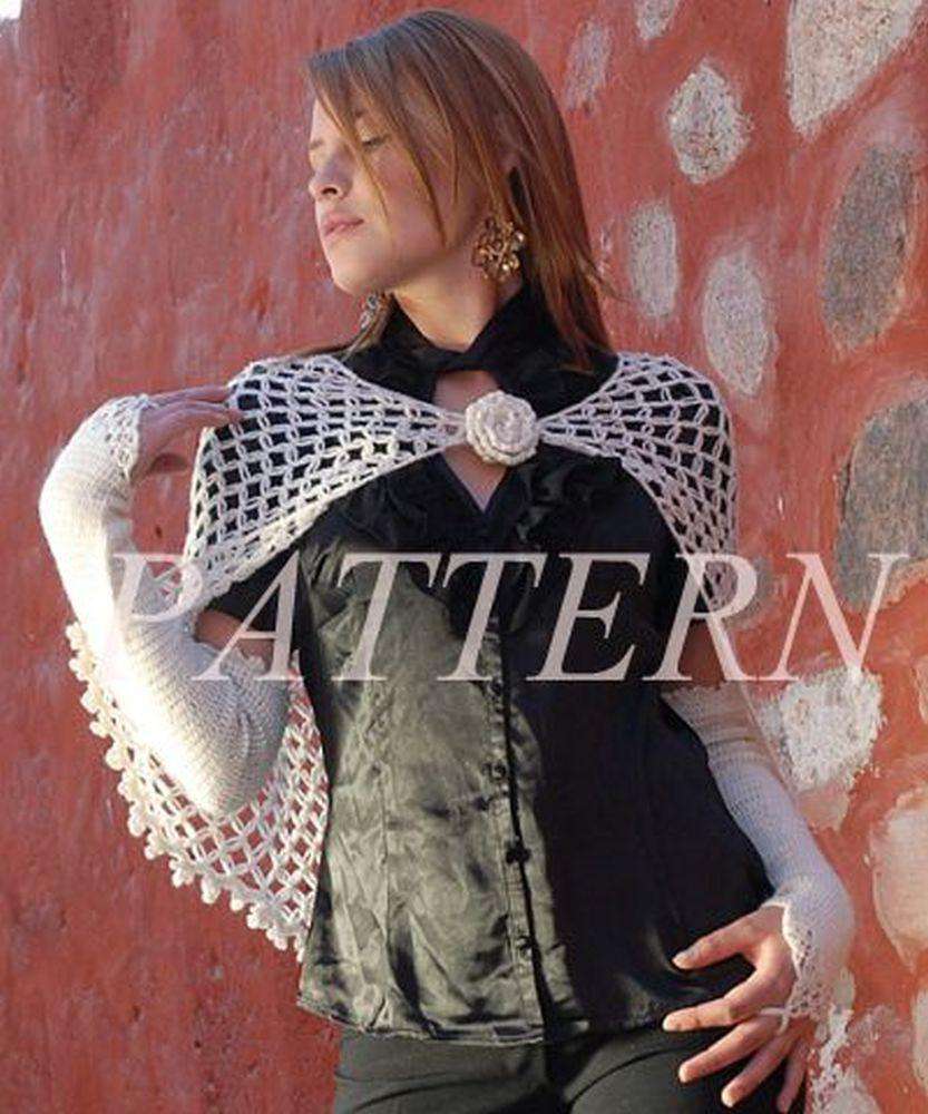 Misti Alpaca Christal Capelet &amp; Gloves Pattern - Lace-Patterns-Misti Alpaca-Alpaca Direct