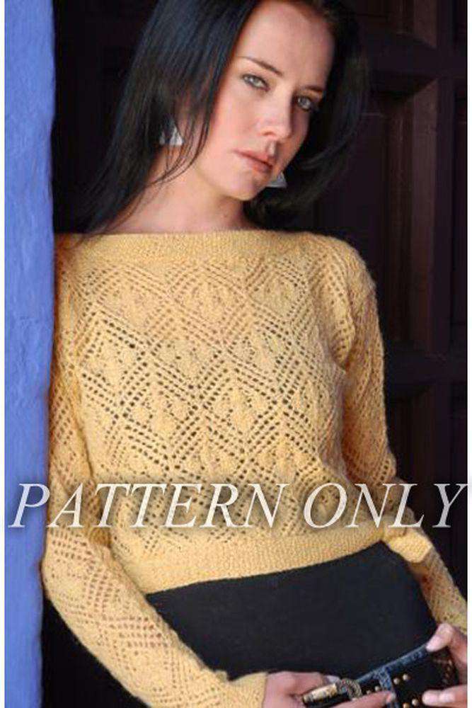 Misti Alpaca Diamond Flower Lace Top Pattern-Patterns-Misti Alpaca-Alpaca Direct