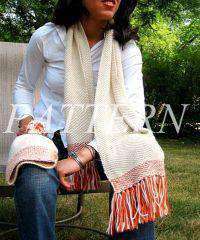 Misti Alpaca Paulina Seed Stitch Keyhole Scarf &amp; Hat - Worsted-Patterns-Misti Alpaca-Alpaca Direct