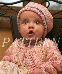 Misti Alpaca Pretty As A Picture Baby Cardigan &amp; Hat Pattern-Patterns-Misti Alpaca-Alpaca Direct