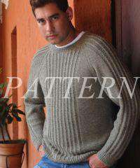 Misti Alpaca Raglan Men's Sweater Pattern - Worsted