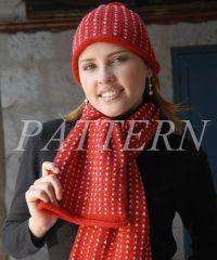 Misti Alpaca Snow Flecked Scarf &amp; Hat Pattern - Worsted-Patterns-Misti Alpaca-Alpaca Direct