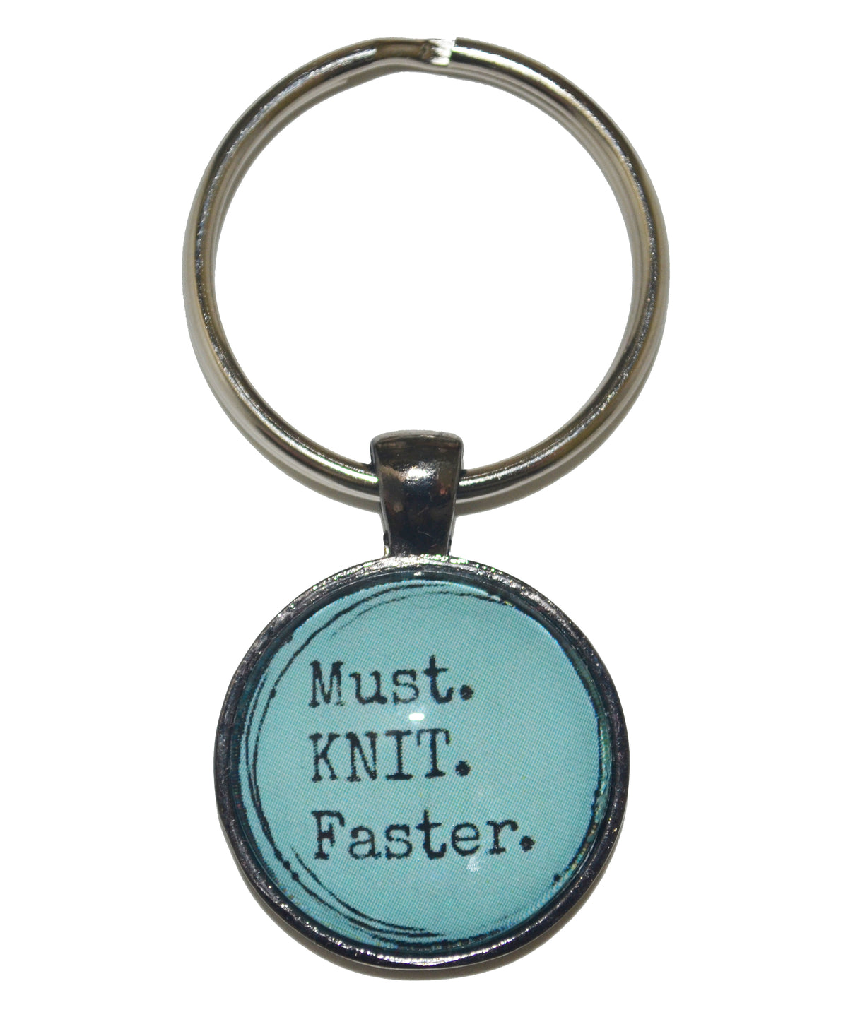 Must KNIT Faster Keychain-Notions-Alpaca Direct-Teal-Alpaca Direct