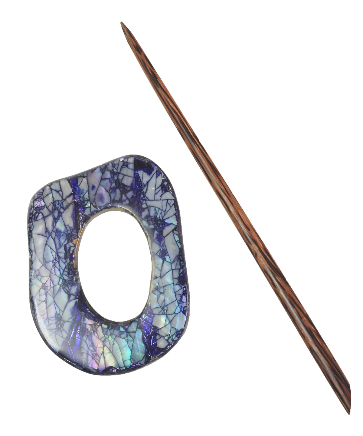 Navy Shell Shawl Pin-Notions-Bryson-Alpaca Direct Main image