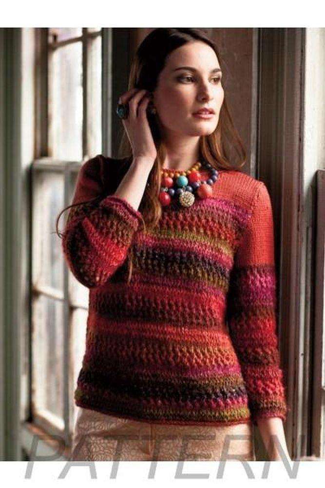 Noro 22 Mesh Banded Pullover PATTERN ONLY-Patterns-Noro-Alpaca Direct