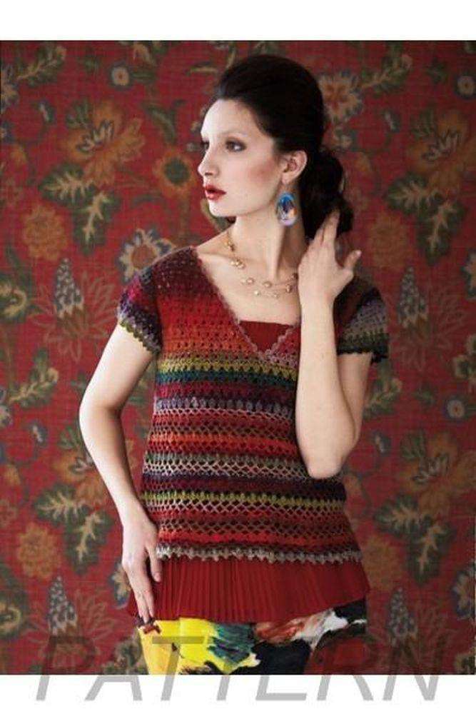Noro 28 Crochet V-Neck Top PATTERN ONLY-Patterns-Noro-Alpaca Direct