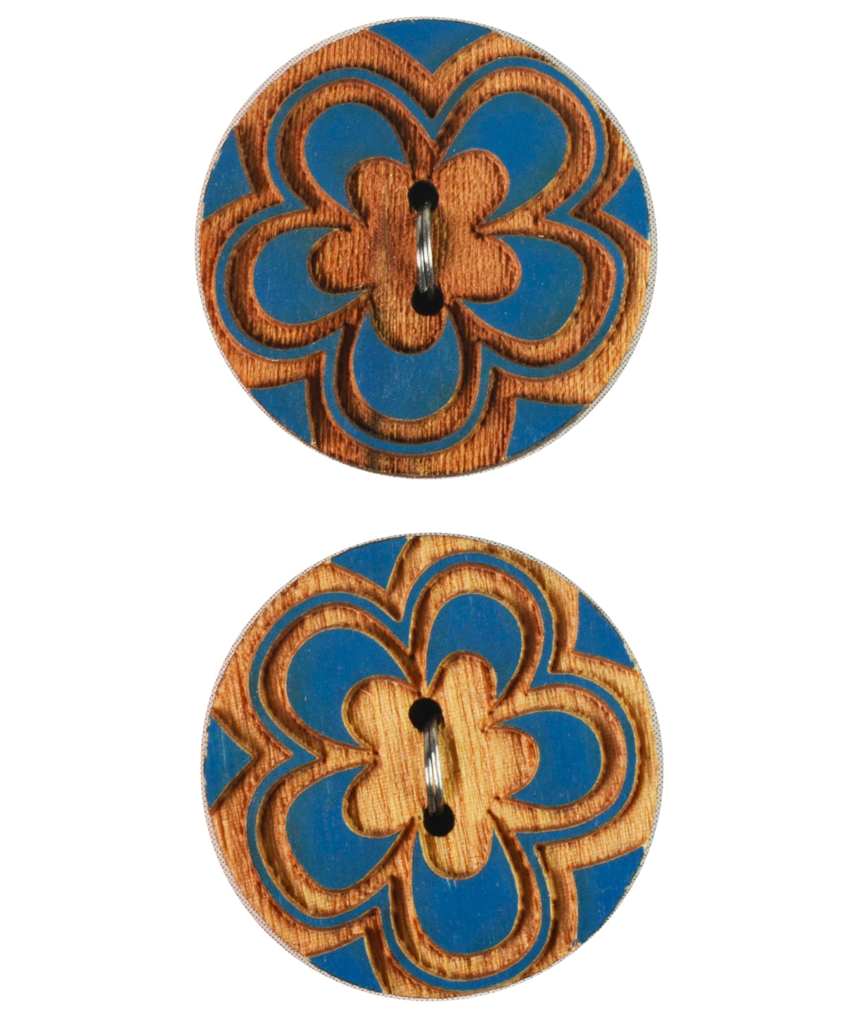 Organic Elements Blue 1 in (25MM) Buttons-Notions-Alpaca Direct-Alpaca Direct