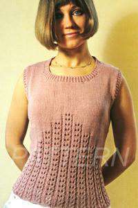Patterned Sleeveless Top PATTERN ONLY-Patterns-Plymouth Yarn-Alpaca Direct