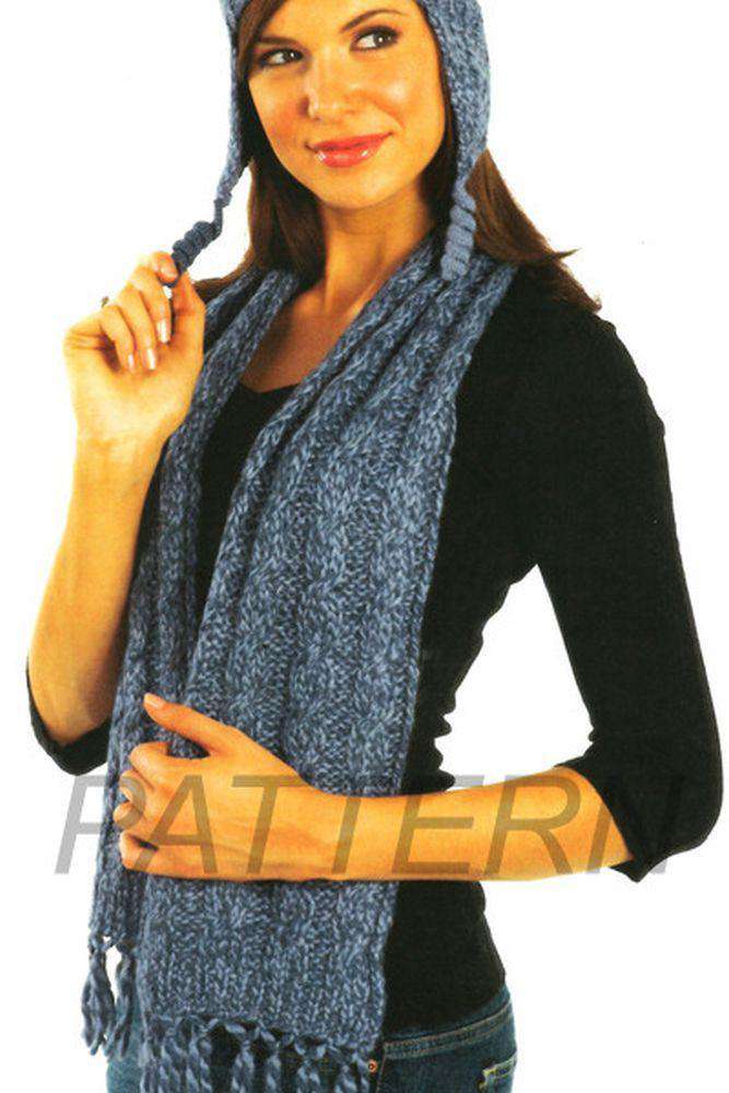 Peruvian Hat and Matching Scarf PATTERN ONLY-Patterns-Plymouth Yarn-Alpaca Direct