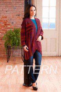 Plymouth Peplum Shawl Collar Cardigan *Pattern*-Patterns-Plymouth Yarn-Alpaca Direct