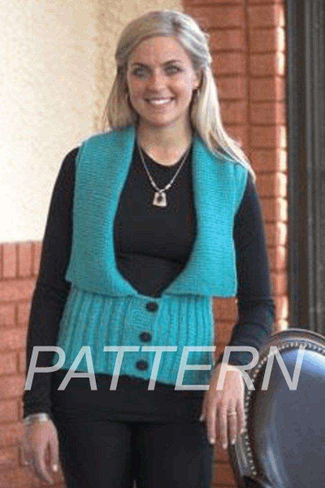 Plymouth Women&#39;s Cabled Vest *Pattern*-Patterns-Plymouth Yarn-Plymouth Women&#39;s Cabled Vest-Alpaca Direct