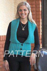 Plymouth Women&#39;s Cabled Vest *Pattern*-Patterns-Plymouth Yarn-Alpaca Direct