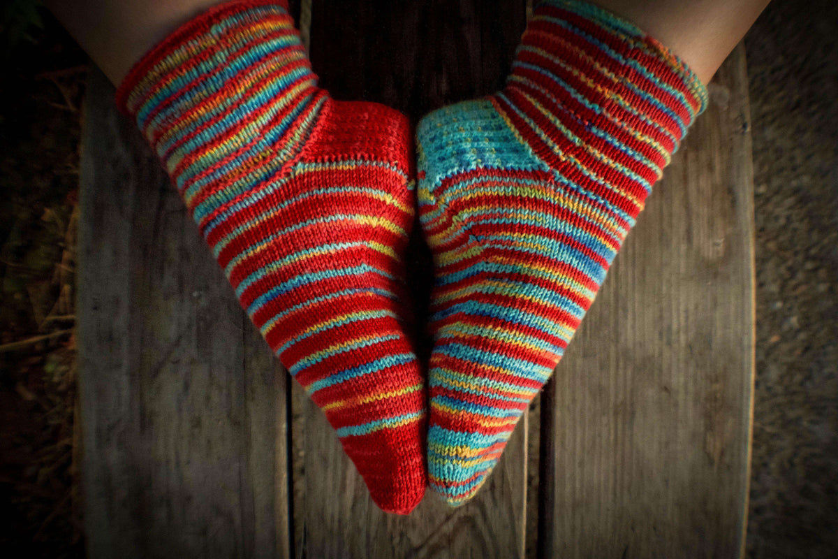 Rainbow Short Stack Socks By Meghan Jones *Pattern*-Patterns-Meghan Jones-Alpaca Direct