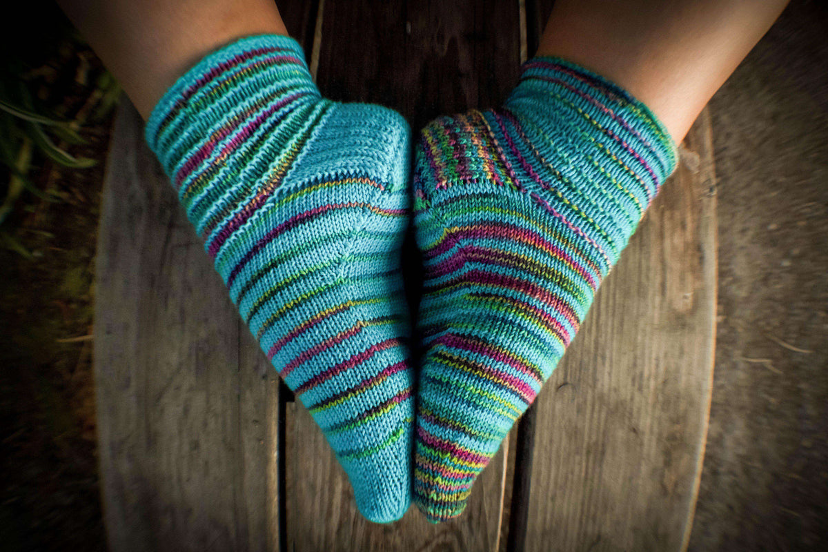 Rainbow Short Stack Socks By Meghan Jones *Pattern*-Patterns-Meghan Jones-Alpaca Direct