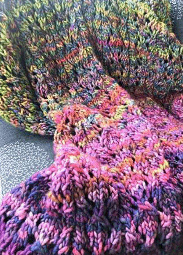 Rasta Rainbow Throw-Pattern-Patterns-Malabrigo Yarn-Rasta Rainbow Throw-Alpaca Direct