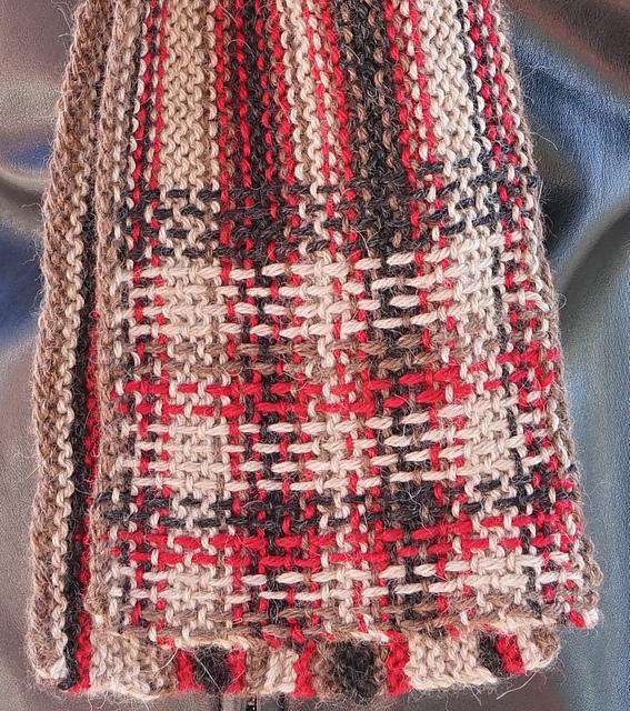 Reversible Garter Plaid Scarf by Chuck Wilmesher *Skacel Pattern*-Patterns-Skacel-Alpaca Direct