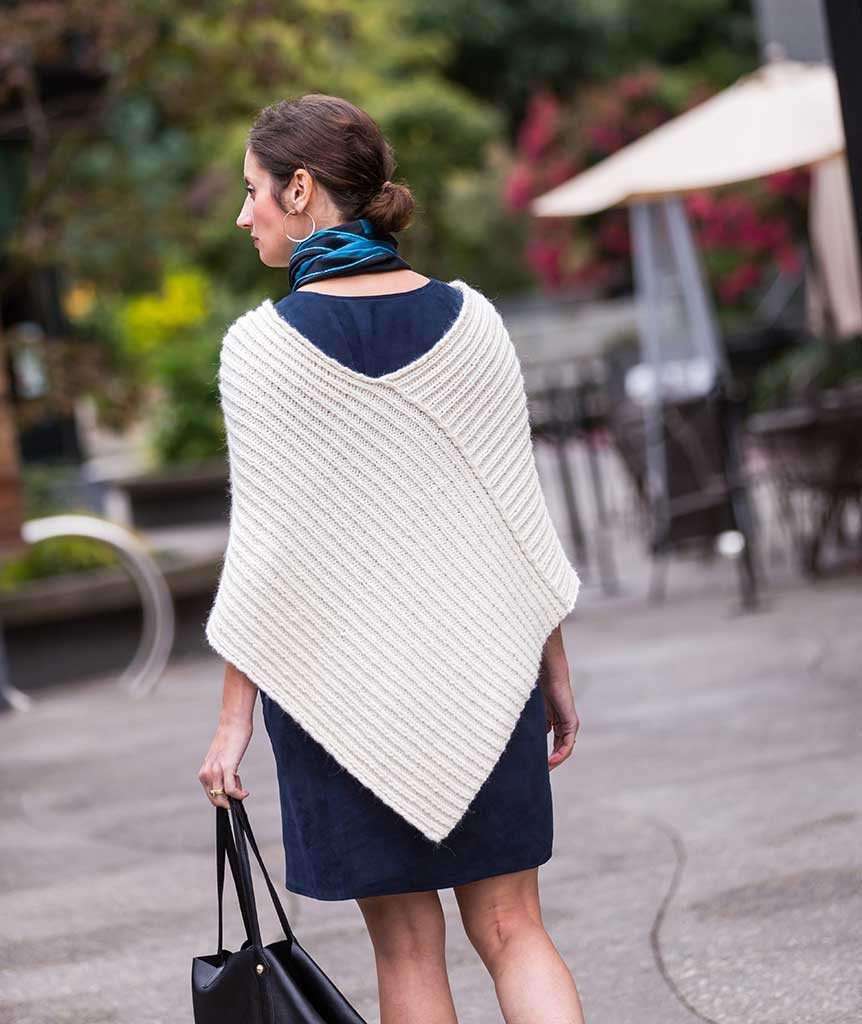 Twice Reversible Ribbed Poncho by Churchmouse Yarns and Teas-Patterns-Churchmouse Yarns-Alpaca Direct