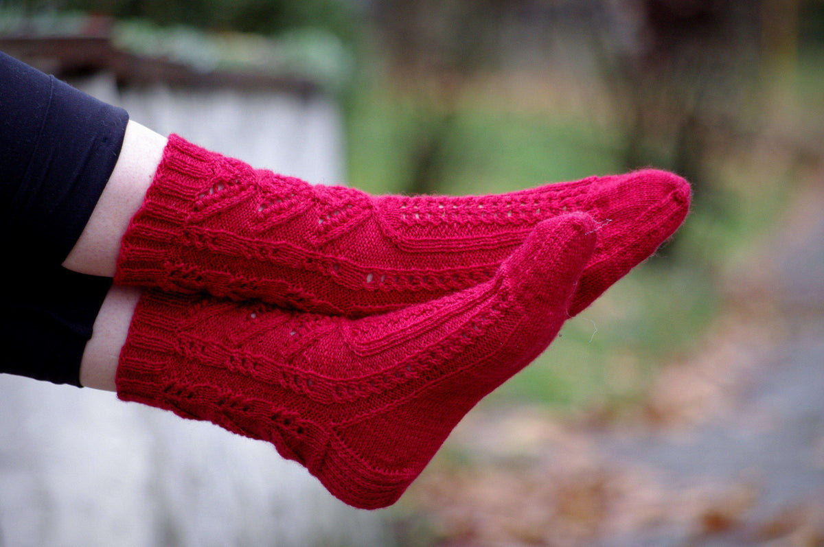 Scarlet Arches Socks by Meghan Jones *Pattern*-Patterns-Meghan Jones-Alpaca Direct