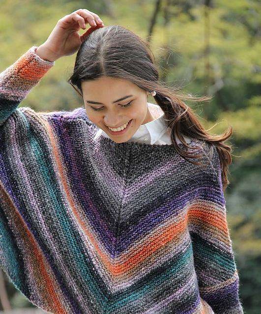 Silk Garden Garter Stitch Sweater by Eisku Noro Design Team-Patterns-Noro-Alpaca Direct