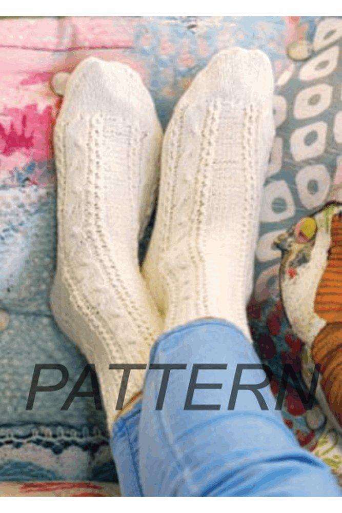 Skacel Collection Cable Cutie Socks PATTERN ONLY-Patterns-Skacel-Alpaca Direct
