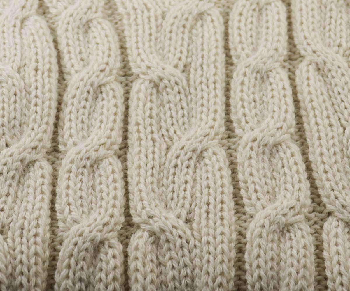 Sleeveless Cable Knit Alpaca Sweater