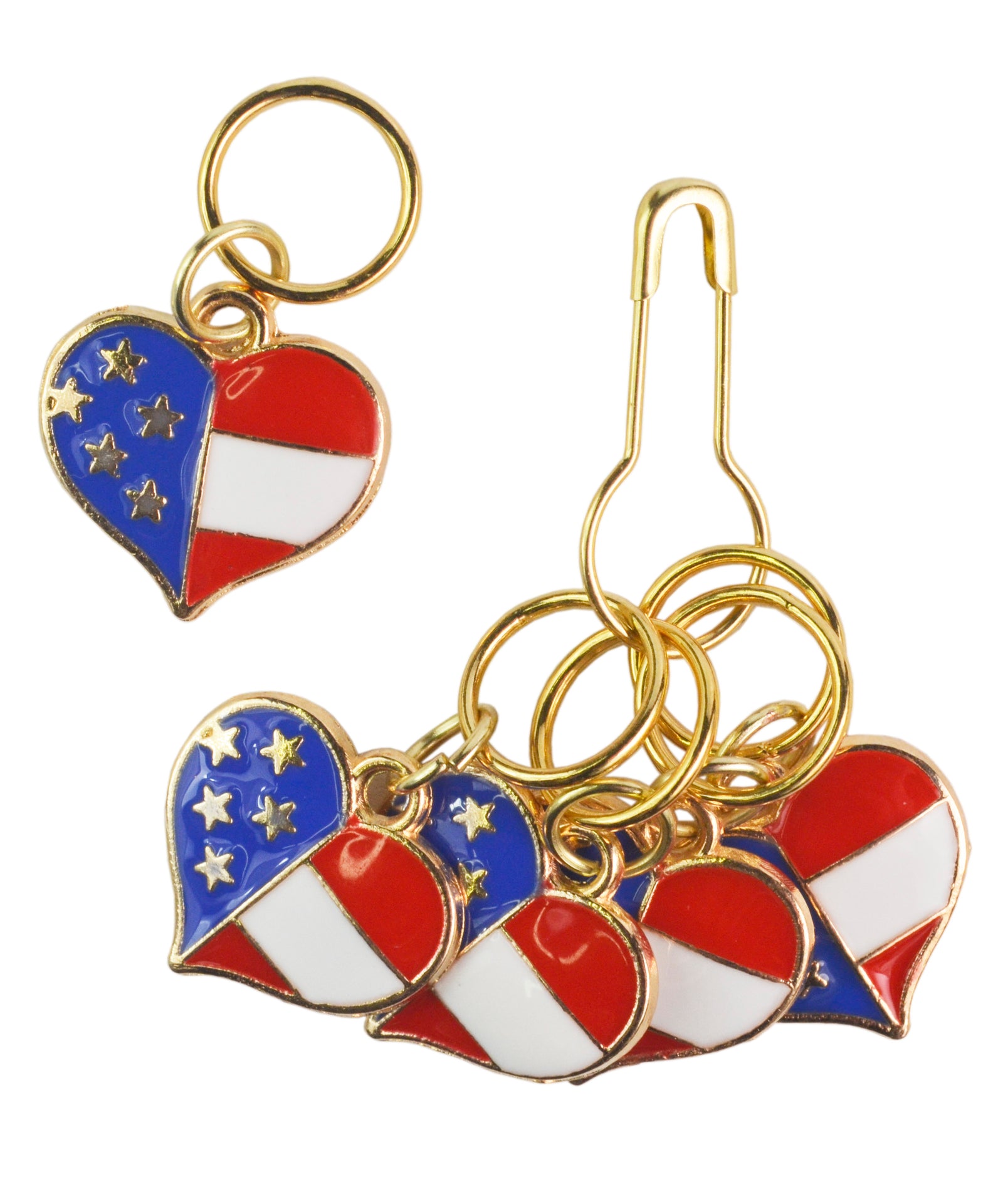 American Hearts Stitch Markers