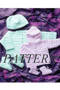 Sweater with Hood or Hat &amp; Booties *Pattern*-Patterns-Fiber Trends-Alpaca Direct