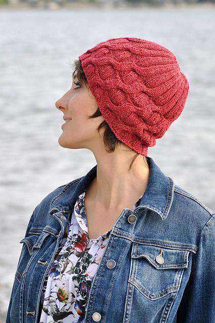 Traveling Cables Beanie by Linda Daniels-Patterns-Skacel-Alpaca Direct