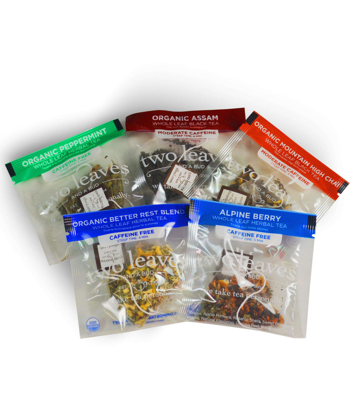 Two Leaves and a Bud Five Tea Sampler Pack-Tea-Two Leaves and a Bud-Alpaca Direct