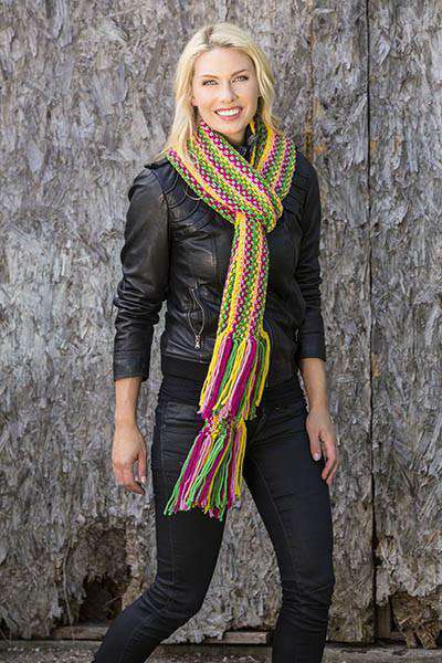 Universal Yarn Shaded Garden Scarf Pattern-Patterns-Universal Yarns-Universal Yarn Shaded Garden Scarf Pattern-Alpaca Direct