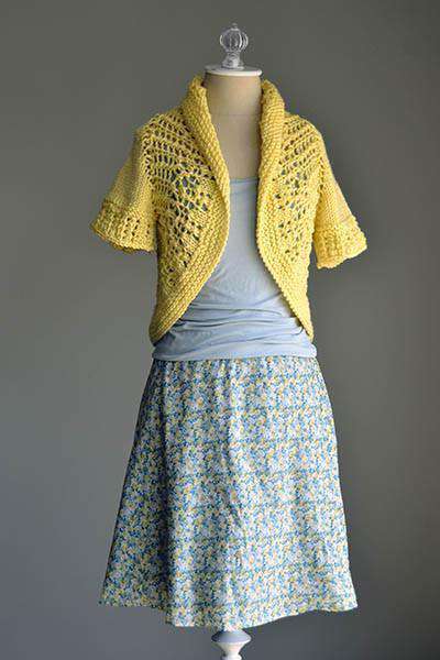 Universal Yarn Sunshine Shrug Pattern-Patterns-Universal Yarns-Universal Yarn Sunshine Shrug Pattern-Alpaca Direct Main image