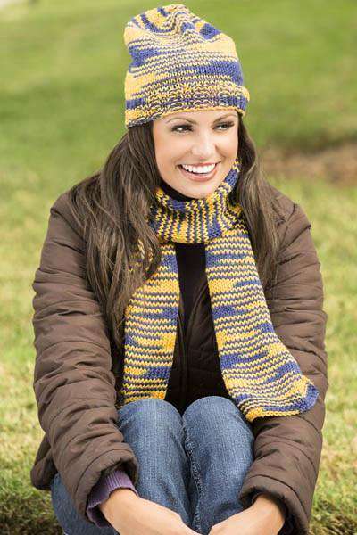 Universal Yarn Team Spirit Hat and Scarf Pattern-Patterns-Universal Yarns-Alpaca Direct