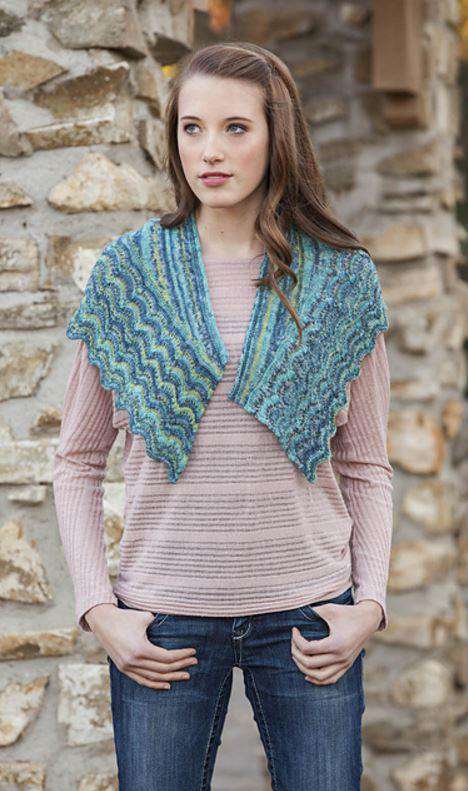 Universal Yarn's Gentle Waves Shawlette by Amy Gunderson