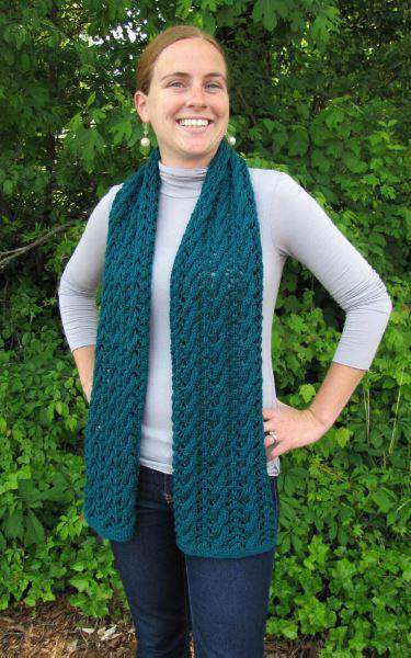 Universal Yarn's Green Lace Scarf By Michael del Vecchio-Patterns-Universal Yarns-Alpaca Direct