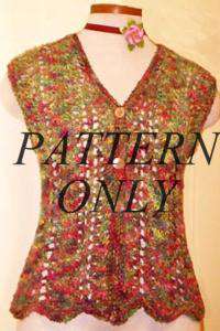 White Lies Designs - Secret Garden Ladies Vest Pattern #121-Patterns-White Lies Designs-Alpaca Direct