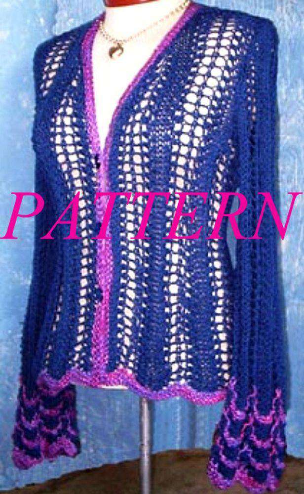 White Lies Designs - Shelley&#39;s Lace Cardigan *Pattern #107*-Patterns-White Lies Designs-Alpaca Direct