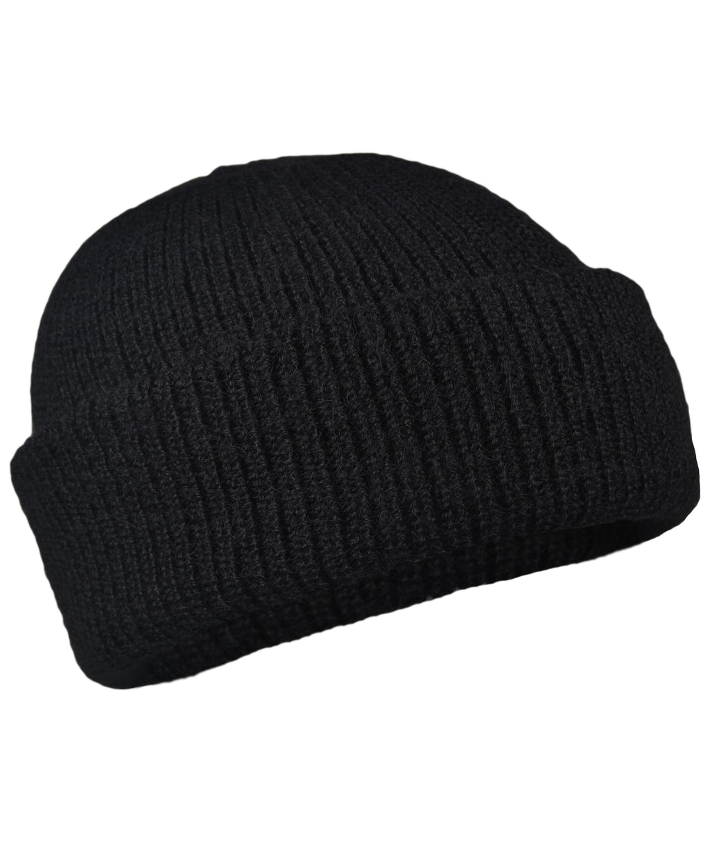 Women's Double Knit English Alpaca Hat-Apparel-Alpaca Direct-Black-Alpaca Direct