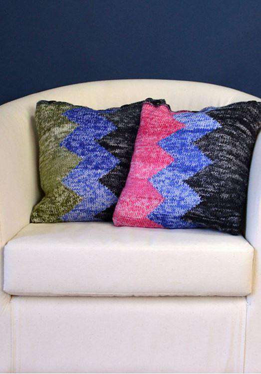 Zig Zag Pillows *Universal Yarn Pattern*-Patterns-Universal Yarns-Alpaca Direct Main image